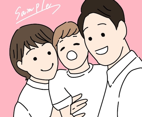 家族やペットの写真をトレスして似顔絵を作成します プレゼントや記念日、思い出作りにいかがですか？ イメージ1