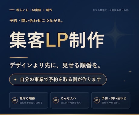 予約・問い合わせにつながる集客LPを作ります イメージ1