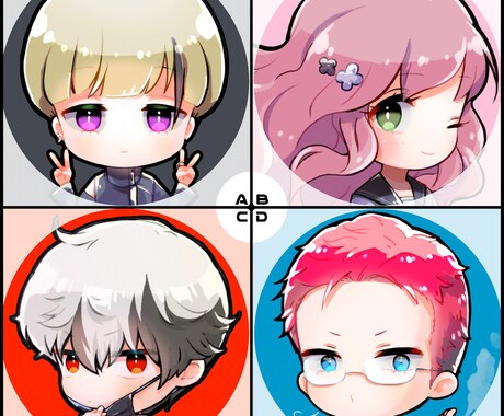 小さくて可愛い！ミニキャライラスト承ります 綺麗でポップなミニキャラお描きします！繊細な表現も得意です✨ イメージ2