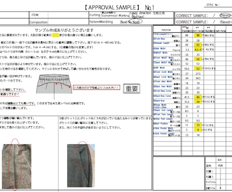 アパレル製品の縫製サンプルチェックします 現役の繊維製品品質管理士が丁寧にアドバイスします。 イメージ1