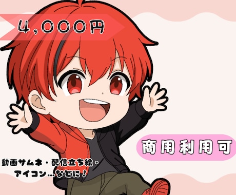 アニメ風のミニキャラクターイラストを制作いたます アニメ塗りが得意です！デフォルメ、ゆるふわ系が得意です！ イメージ1