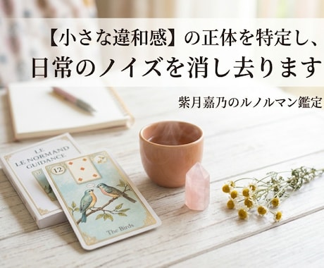 原因不明のモヤモヤを特定し、心のノイズを解消します ルノルマンカードが暴く違和感の正体。明日から心が軽くなります イメージ1