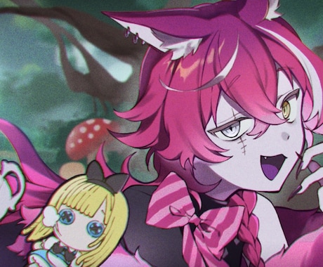 あの全身絵が8千円！？目を引くイラスト制作します 【Vtuber・配信者向け】サムネイル・配信・記念日イラスト イメージ2
