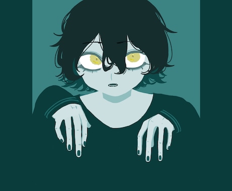 アイコン・イラスト女の子可愛く描きます 私の得意なミステリアスな感じで可愛い女の子を描きます！ イメージ2