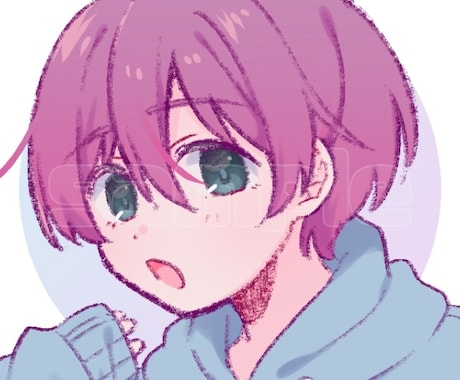 ラフでかわいいイラストかきます クレヨン線画のあたたかみのあるイラスト イメージ1