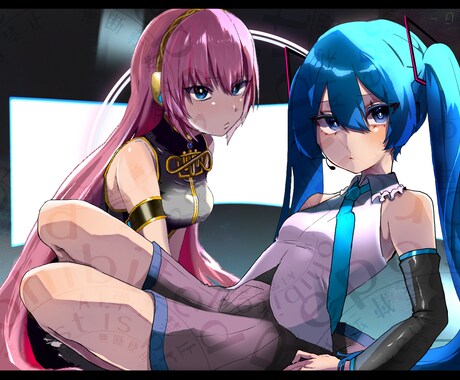 3月31日まで特別価格！MVイラストを制作します ボカロP様　歌い手様向け！SNS映えするイラストを提供します イメージ1