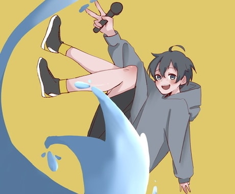 ポップでかわいいイラスト描きます SNSや配信サイトなどで使えるイラストを制作します◎ イメージ2