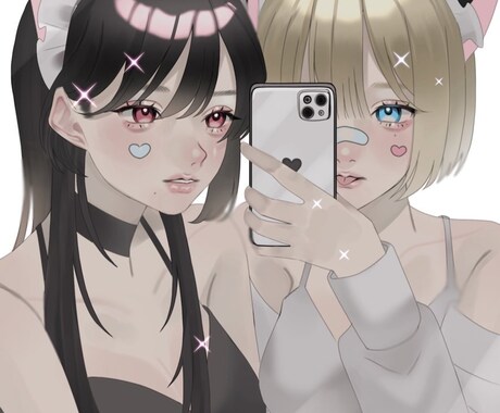 SNSアイコンやサムネイル描きます 女の子を描くのが得意です！！！、！ イメージ1