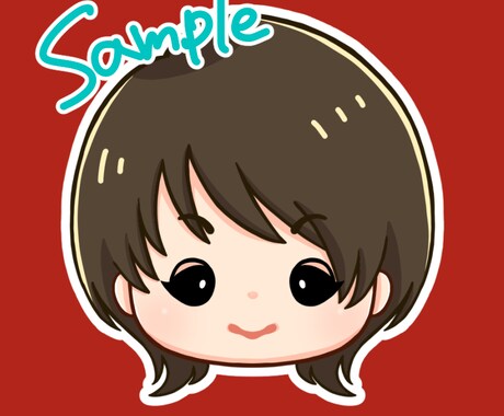 アイコンイラスト作成します 似顔絵風可。SNS、YouTube等のアイコンを作成します イメージ2