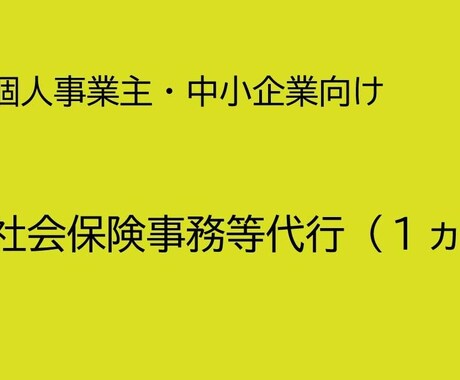社会保険事務等代行（1か月）承ります 社会保険・雇用保険の資格取得および喪失の手続き代行いたします イメージ1