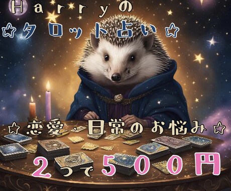 あなたの恋愛のお悩み、タロットで占います 占い師のハリーくんが、恋愛、日常のお悩み占います！ イメージ1