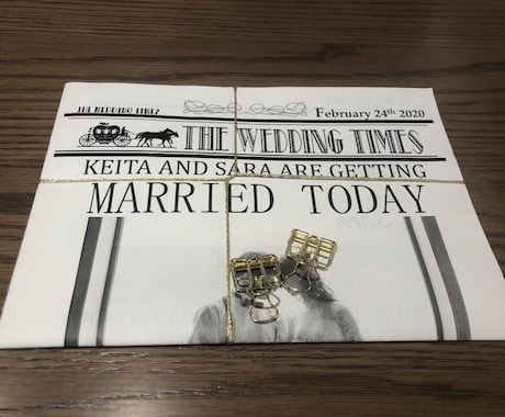 結婚式でのオリジナルペーパーアイテム作成します 海外風ウェディング新聞〜THE WEDDING TIMES〜 イメージ2
