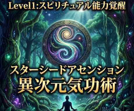 スターシードアセンション　異次元気功術　覚醒します Level1:スピリチュアル能力覚醒　DNA　チャクラ活性化 イメージ2
