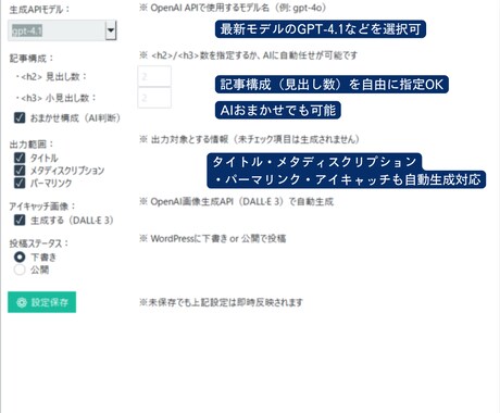 SEO自動記事生成＆WP自動投稿ツール販売します キーワード入力でAIが記事作成＆WordPress投稿自動化 イメージ2