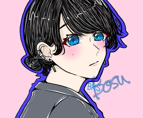 オリキャラや似顔絵、主にオリキャラを描きます コテキャがありましたら、私の絵柄で良ければ描きます！ イメージ2