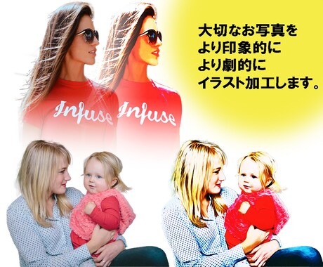 あなたの写真を記憶に残る1枚のイラストにします スマホの待ち受けやSNSのアイコンにいかがですか。 イメージ2