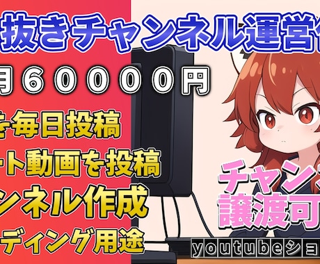 切り抜きチャンネル運用代行します 切り抜きチャンネルを作成して運用代行します。只今準備中です イメージ1