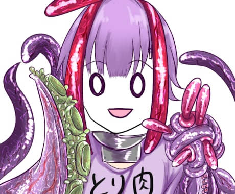線画修正、色塗り、イラスト承ります モンスター娘などちょっと変わったものが欲しい方へ イメージ1