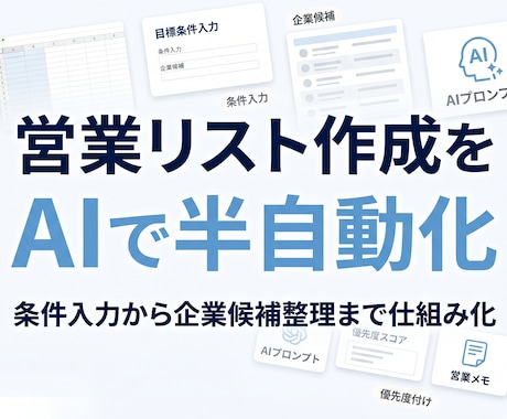 営業リスト作成をAIで半自動化します 条件入力から企業候補整理まで仕組み化 イメージ1