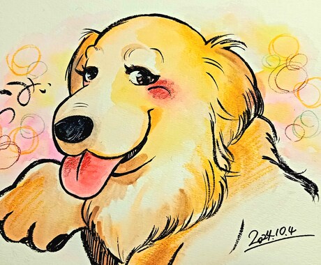 家族、友人、カップル、大切なアニマルたち描きます ポップでカラフルなイラストから誇張テイストにも対応可 イメージ2