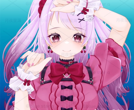 バストアップイラスト作成します キラキラ可愛いバストアップイラストを作成します！ イメージ2