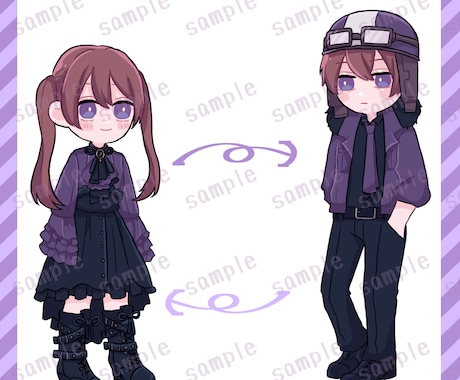 コテキャシートお描きします お相手様とのキャラシート作成します！