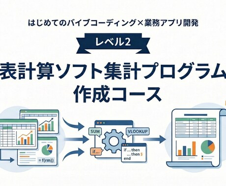 バイブコーディング・Excel自動化教えます カリキュラム付きサポート・未経験者OK イメージ1
