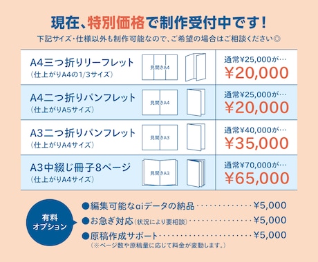 今だけ限定価格！魅力が伝わるパンフレット作ります 高品質をもっと身近に。代理店出身のプロが丁寧に作り上げます。 イメージ2