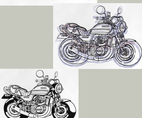愛車のバイク、デフォルメイラストにします レトロポップでかわいい雰囲気！ イメージ2