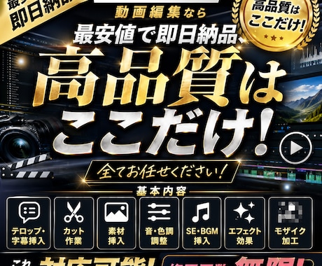 安価で高品質なサービスをお届けます 即日納品なのに安価、そして高品質！ イメージ1