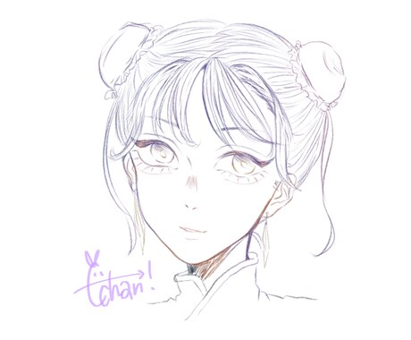 鉛筆/スケッチ風のシンプルイラスト描きます 似顔絵なども対応します！満足行くまで修正可！ イメージ2