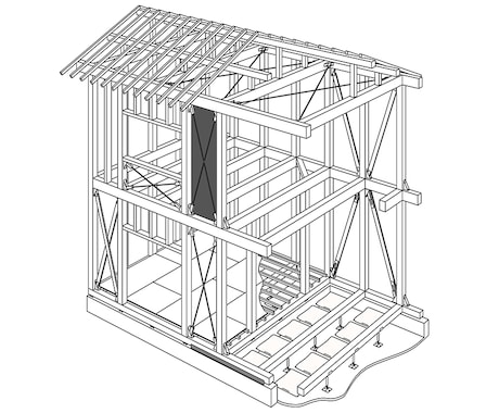 １級建築士がのテクニカルイラスト、線画を制作します 【カタログの商品説明、構造の説明などに】 イメージ1