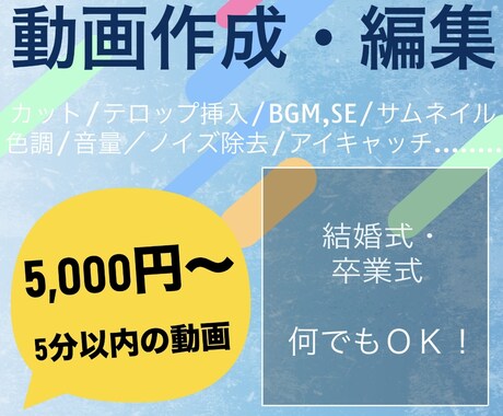 各種動画編集致します イメージ1