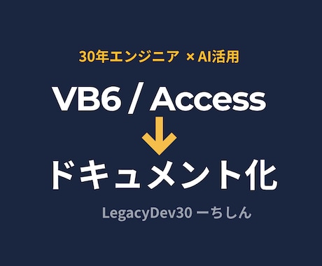 VB6コードを解析しドキュメント化します 30年経験のエンジニアがAI活用で仕様を可視化 イメージ1