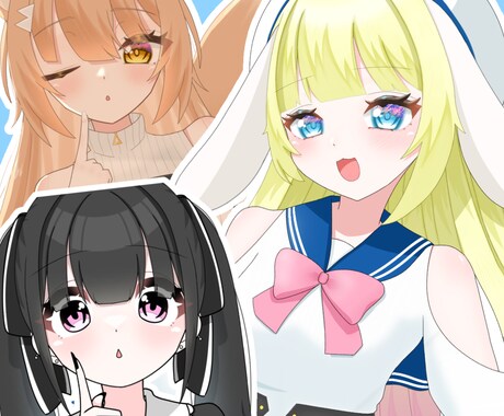 色んな用途に適したイラスト制作します 中顔面が短い、幼い印象が得意！可愛い女の子ならおまかせ！ イメージ1