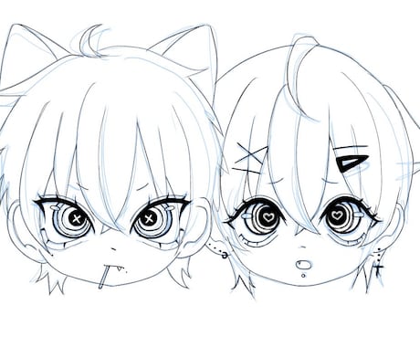 イラストアイコン作成致します 闇.病み可愛いダークなイメージのイラストദ്ദി^._.^) イメージ2