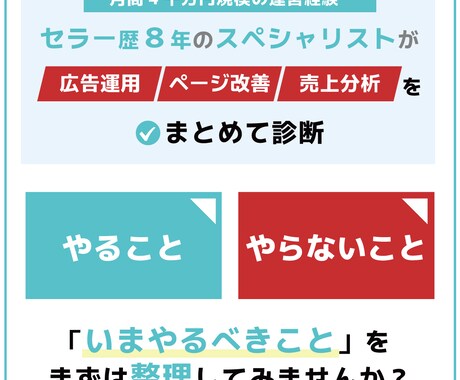 やるべきことを整理して、不安な気持ちを軽くします 【Amazon商品ページ改善】ASINの分析・成長サポート イメージ2