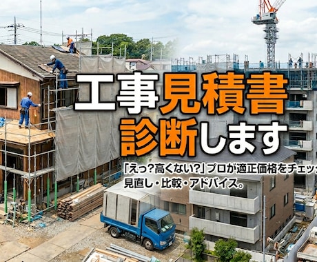 工事見積書診断いたします この見積りは適正なのか？そんな不安を解決いたします。 イメージ1