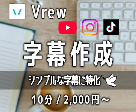 動画の【字幕 / テロップ】作成いたします 面倒で時間のかかる字幕作成、お任せください！ イメージ1