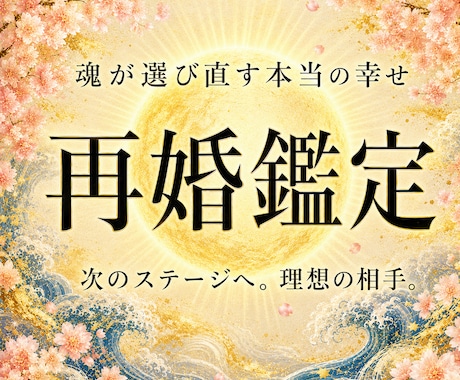 幸せになれる運命の再婚相手のイメージを鑑定します もう一度。理想の再婚を叶えるための導きを占います。 イメージ1