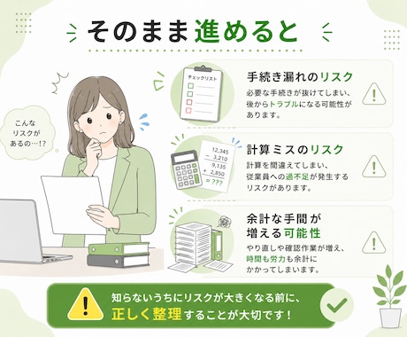 年末調整・算定基礎届の実務対応サポート承ります 手続きの流れや設定を実務ベースで整理し、安心して進められます イメージ2