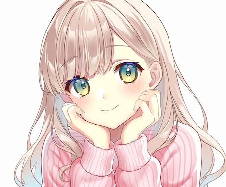 可愛いアニメ風アイコン 透明感たっぷり絵描きます