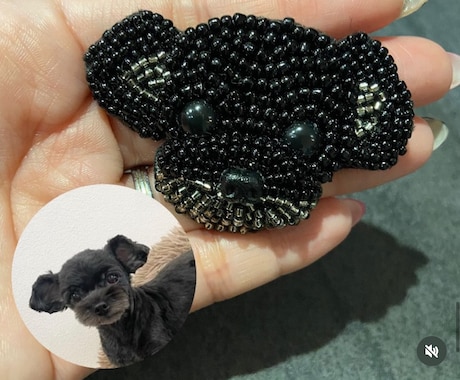オーダーメイド　ビーズ刺繍ブローチ作成します イメージ1