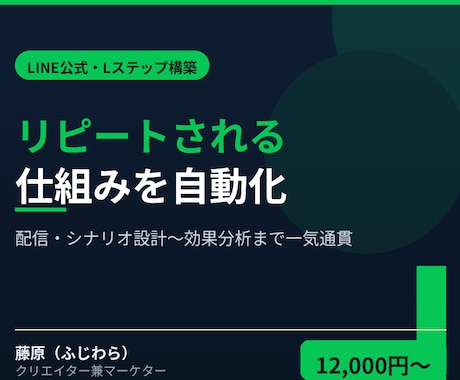 LINE公式・Lステップ構築を代行します 配信・シナリオ設計から効果分析まで、リピートされる仕組み構築 イメージ1