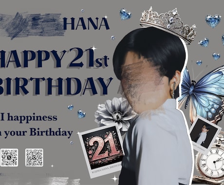 地下アイドル・生誕祭・応援広告デザイン制作します フラスタパネル・生誕広告など、世界観を大切にしたデザイン制作 イメージ2