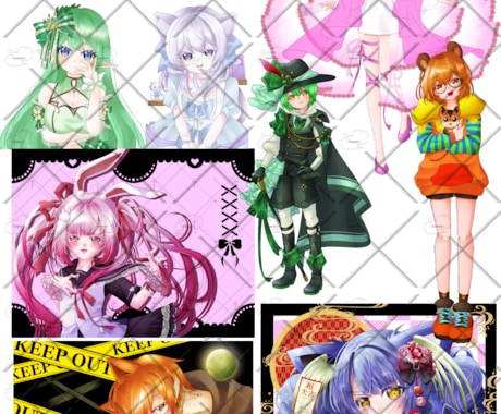 アイコン、動画のサムネ、立ち絵などの作成をします あなたが納得するイラスト作成をいたします！ イメージ1
