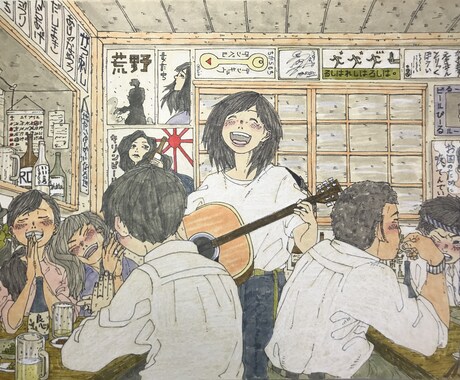 人間味溢れる人物イラストを描きます イラストで幸せをお届けします！！ イメージ1