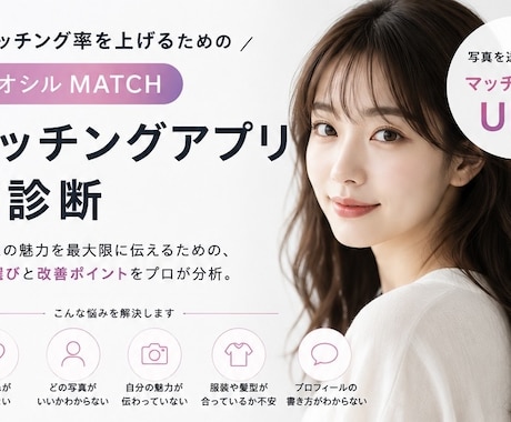 マッチングアプリの顔写真をプロが診断します イメージ1