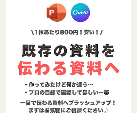 社内資料を一目で伝わる『魅せる資料』へ整えます 情報整理・デザイン調整に特化 | Canva対応可 イメージ2