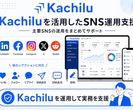 SNSのDM送付と反応作業を代行します 月7,000円からDM送付・返信まで対応 イメージ1